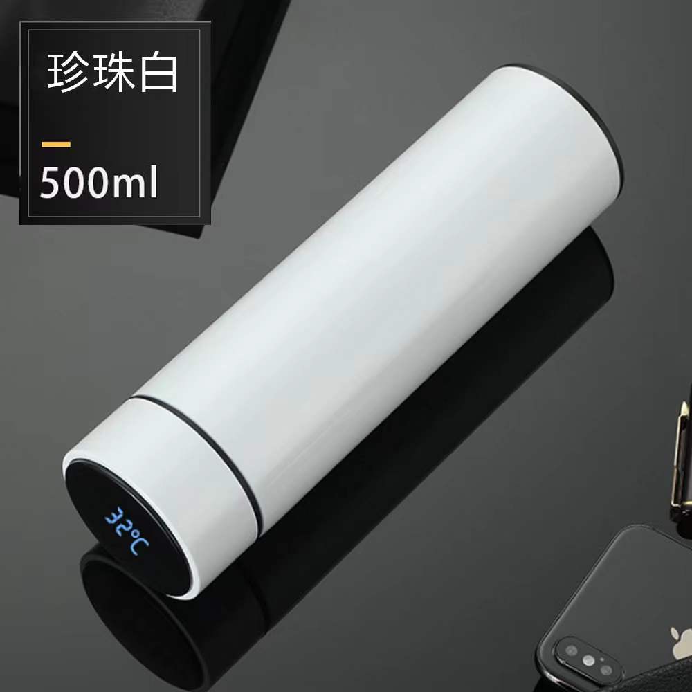 Pantalla de temperatura taza de vacío 304 de acero inoxidable taza de vacío taza recta de medición de temperatura inteligente taza de agua de negocios taza de regalo taza de beber estudiante