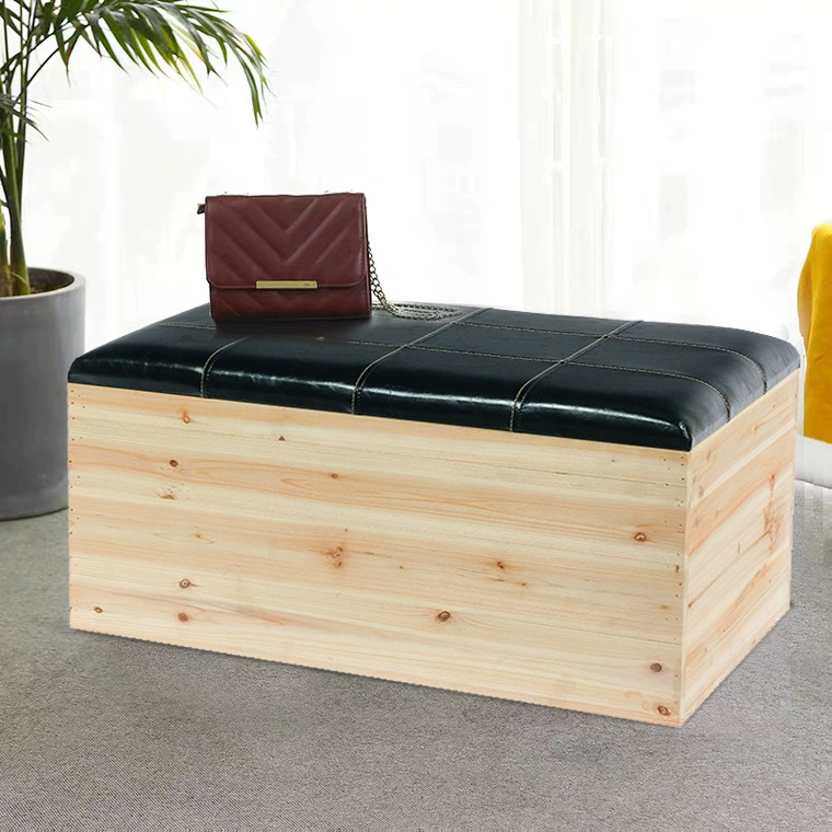 Табурет для смены обуви из цельного дерева, ящик для хранения у кровати, табурет для дивана, стул для макияжа, магазин одежды, ящик для хранения мягких сумок, в котором можно сидеть.