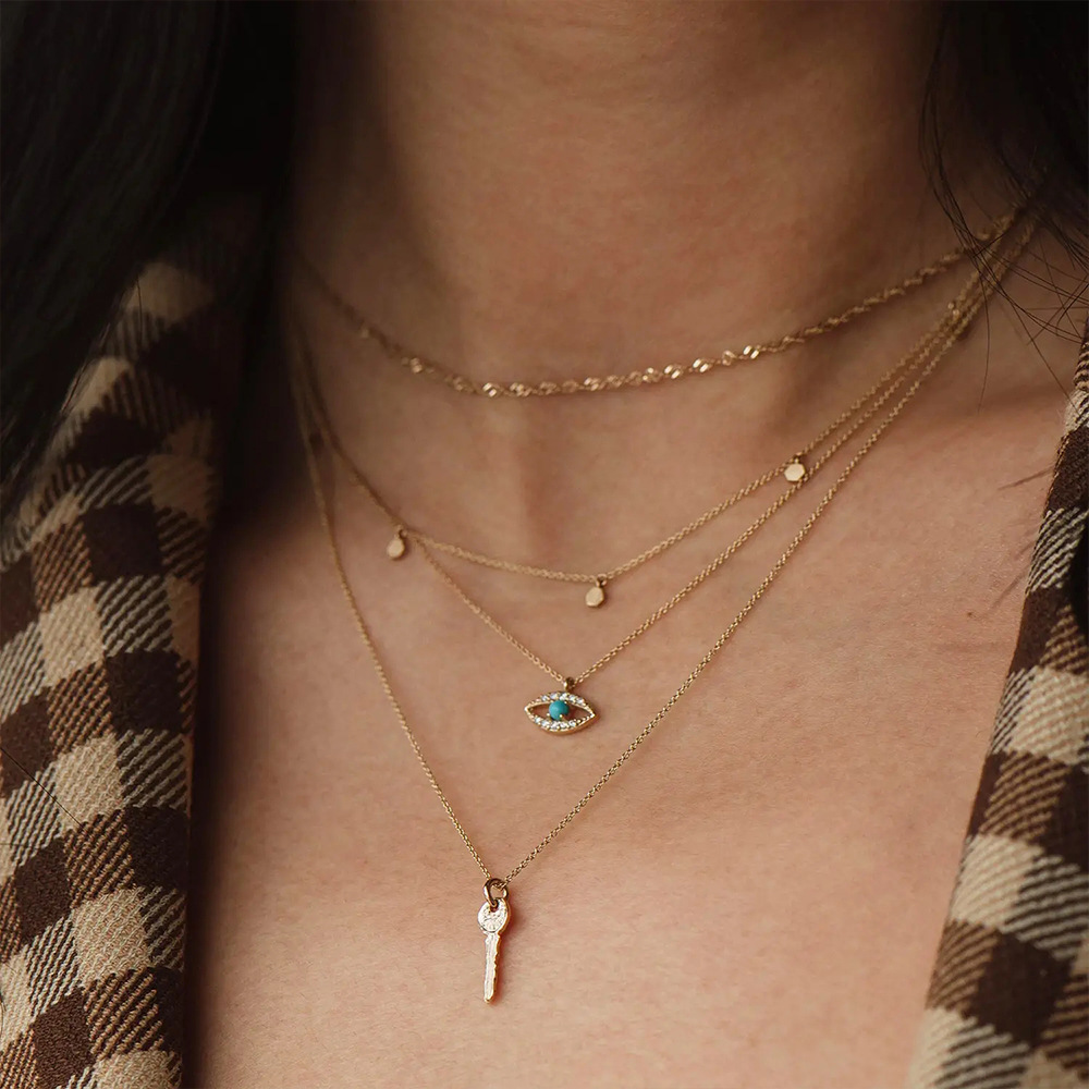 7g Weight Pendant Necklace Classification 925 Sterling Silver Plating Devil'S Eye Pendant Necklace