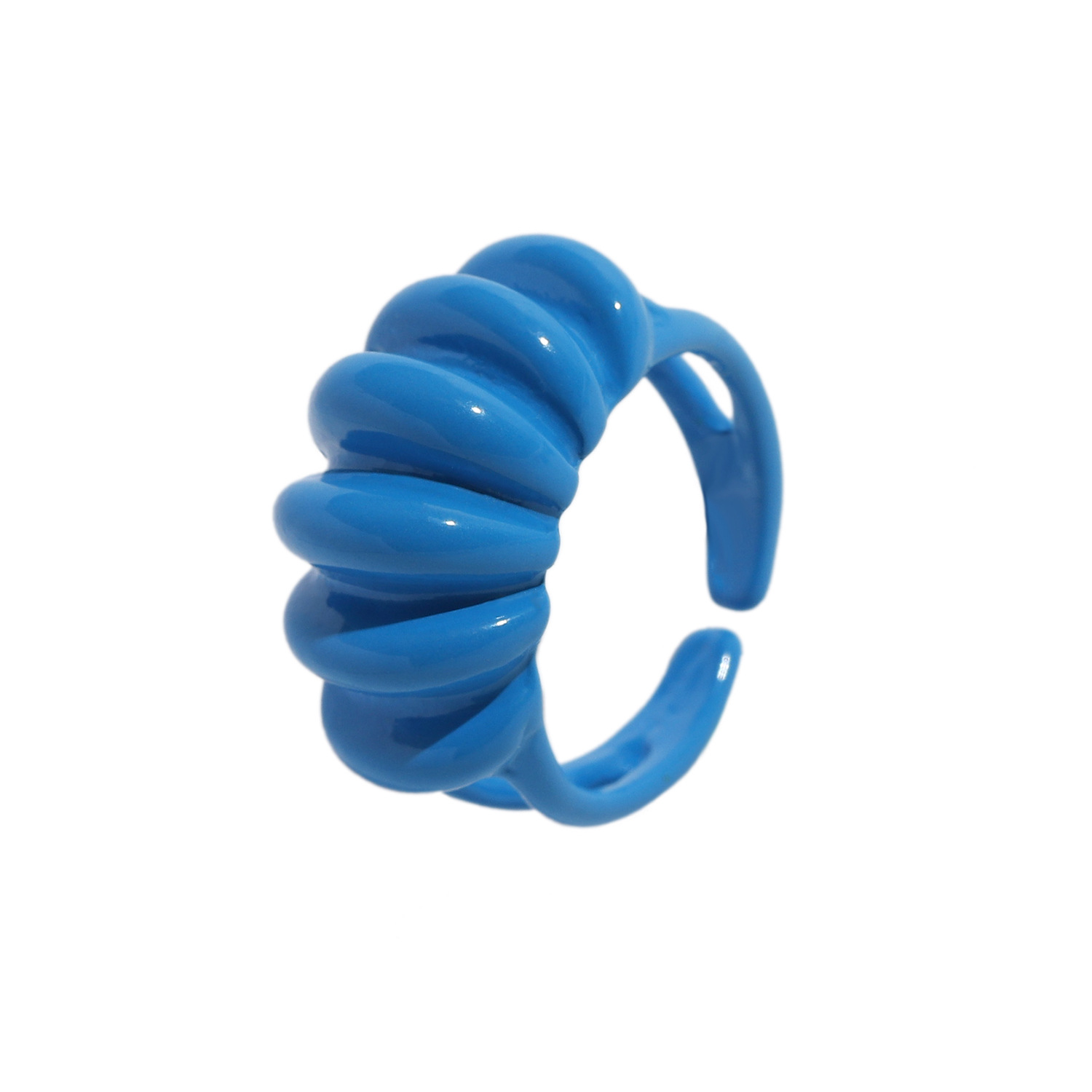 simple geometry alloy spray paint ring