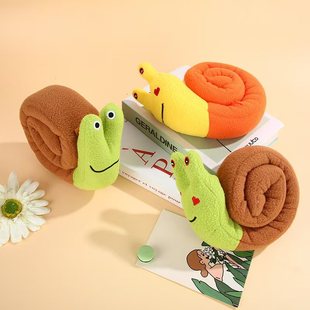 Pet Supplies Snail Plush Toy Dog Voice Interactive Molar Hidden Food Pet Toy Cross Border Dog Toy