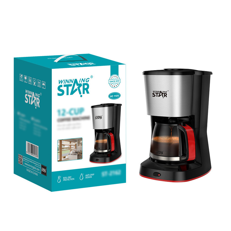 Winningstar US Standard 110V Household Automatic Drip Coffee Maker for Brewing Tea and Coffee