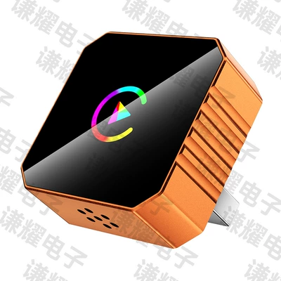 Two-In-One Smart Car-Machine Connectivity Carplay Wired to Wireless Box Android Autocarplay Box (Simsiz CarPlay və Android Auto) - q1bv-orange-color-label-metal-glass-android-auto-two-in-one-carplay-box-is-only-suitable-for-overseas-systems