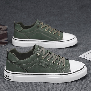 Men's Shoes Spring New Breathable Korean Fashionable Student Ins All-match Cloth Shoes Sports Casual Flat Shoes Skateboard Shoes