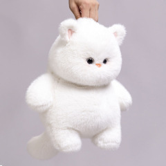オリジナルのニャンコの太った猫のぬいぐるみが太っている白い猫がかわいいハキミのぬいぐるみ人形
