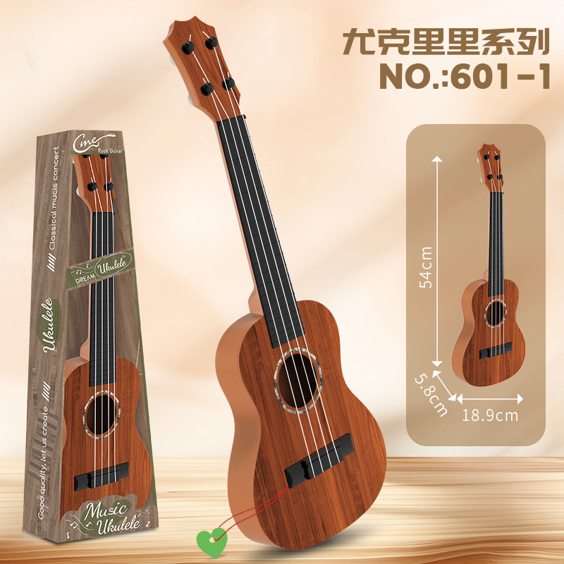 Fábrica de simulación directa ukelele de simulación de los niños guitarra puede jugar iluminación instrumento musical educativo Juguete musical