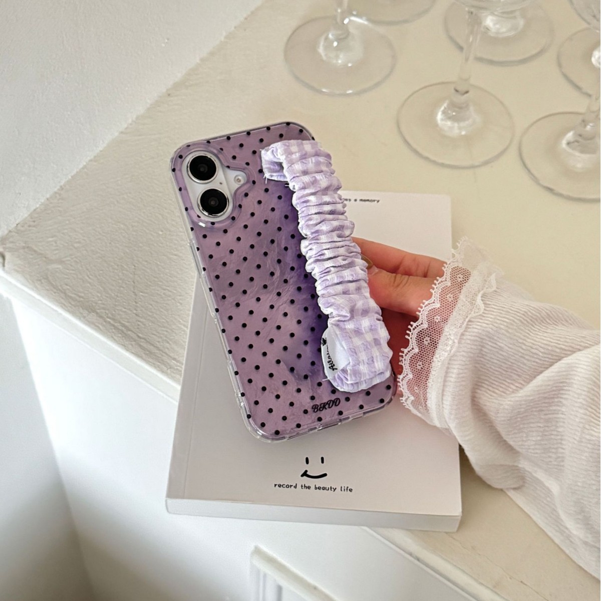 Pulsera de punto de onda dulce de nicho para Apple 16ProMax funda para teléfono móvil 15Pro nuevo 14/13 simple 15PM