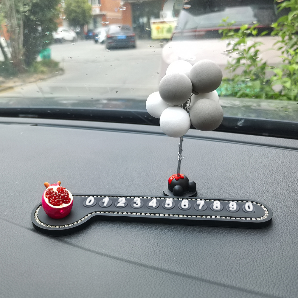 Placas de estacionamiento temporales de automóviles mujeres lindas tarjetas telefónicas de automóviles tarjetas de número de teléfono móvil adornos de decoración