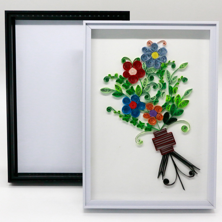 Colorful Plastic Quilling Paper Picture Frame, Hollow Three-Dimensional Eternal Flower Butterfly Creative Decorative Photo Frame, Nail Display Frame