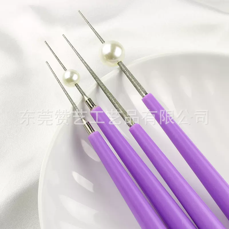 厂家直供电镀金刚砂扩孔针手工DIY文玩磨边串珠珍珠翡翠扩口工具