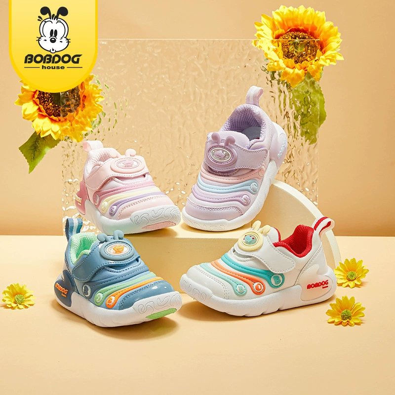 Детские дышащие кроссовки Babudou Caterpillar для девочек и мальчиков, весна-осень, с мягкой нескользящей подошвой