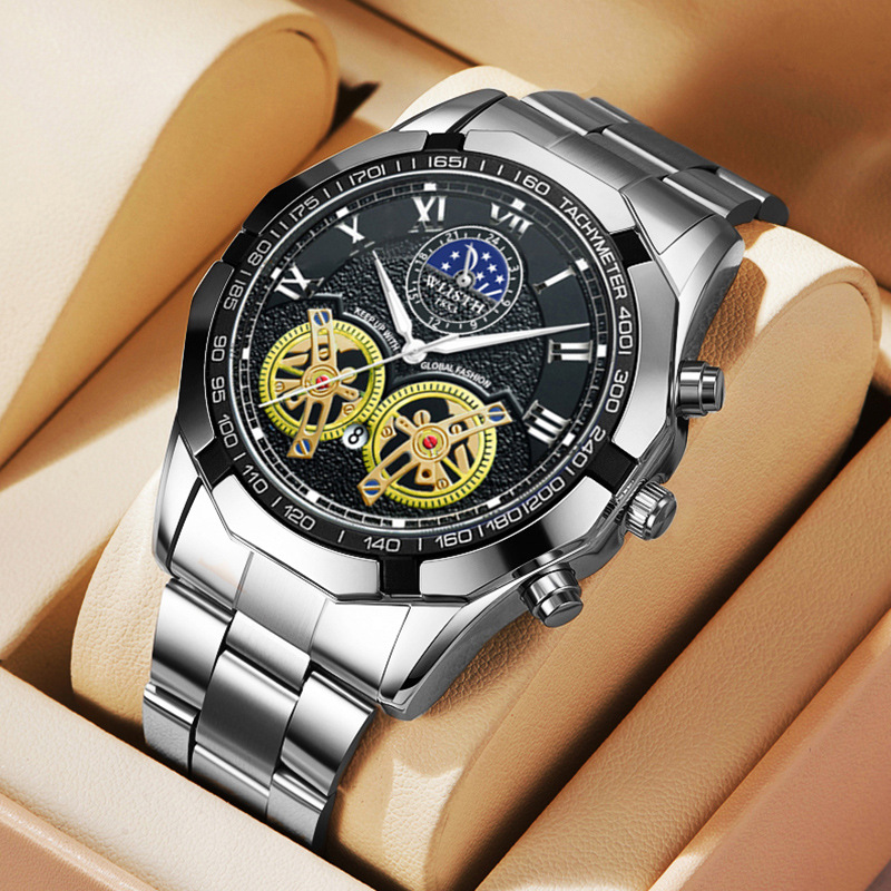 High-end brand fashion business automatic men's watch luminous waterproof hollow quartz watch foreign trade cross-border men's watch