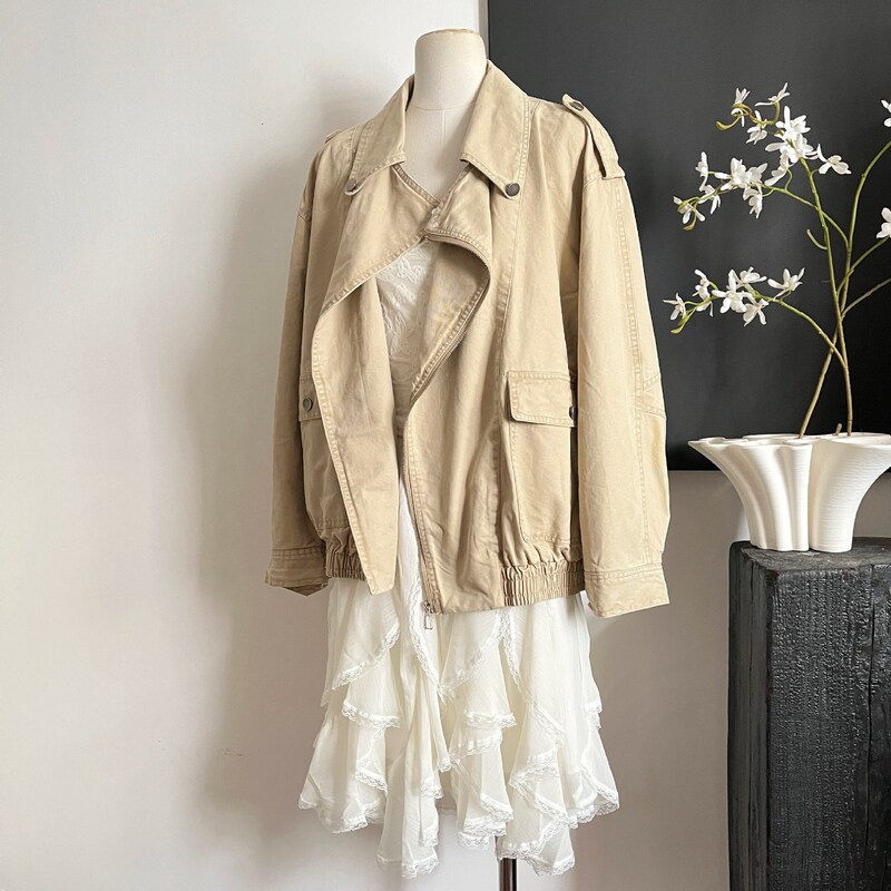 Washable women's autumn short jacket + lace long sleeves + midi/long skirt, lace base shirt, lace half skirt