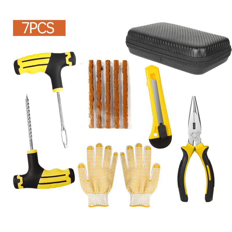 Car Tire Repair Tool Kit Pvc Tool Bag Motorcycle Electric Vehicle Vacuum Tire Emergency Tool Car-Mounted