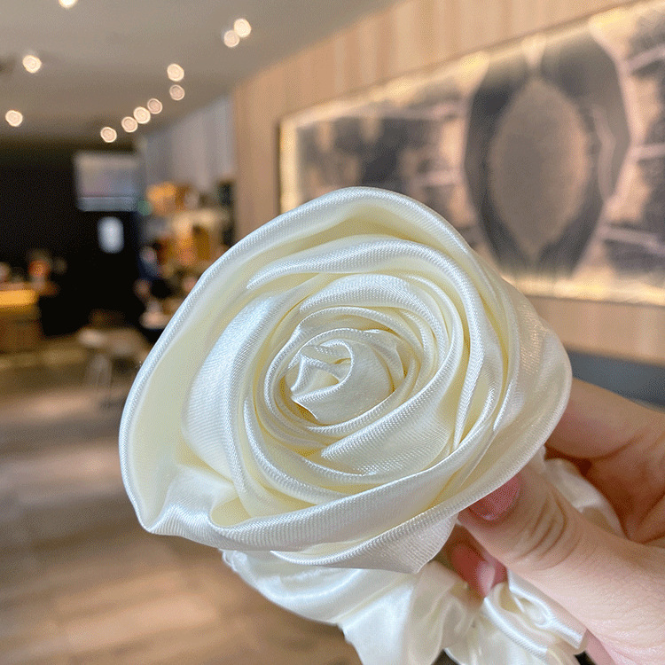 30g Weight Hair Tie Hair Accessories Type Date Occasion Flower Pattern Women'S Gender Elegant Style Elegant Flower Cloth Hair Tie 6