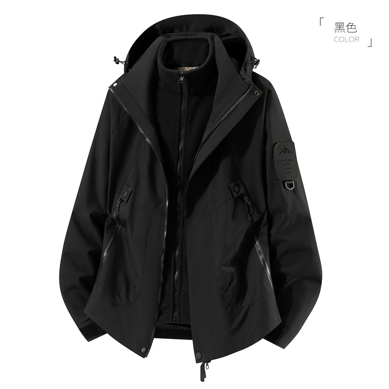 户外机能冲锋衣女款三合一防风防水情侣山系徒步进藏登山服外套男|undefined