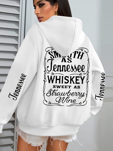 Oxford letter print hooded sweatshirt, casual long-sleeved hooded sweatshirt with pockets, suitable for winter and autumn.