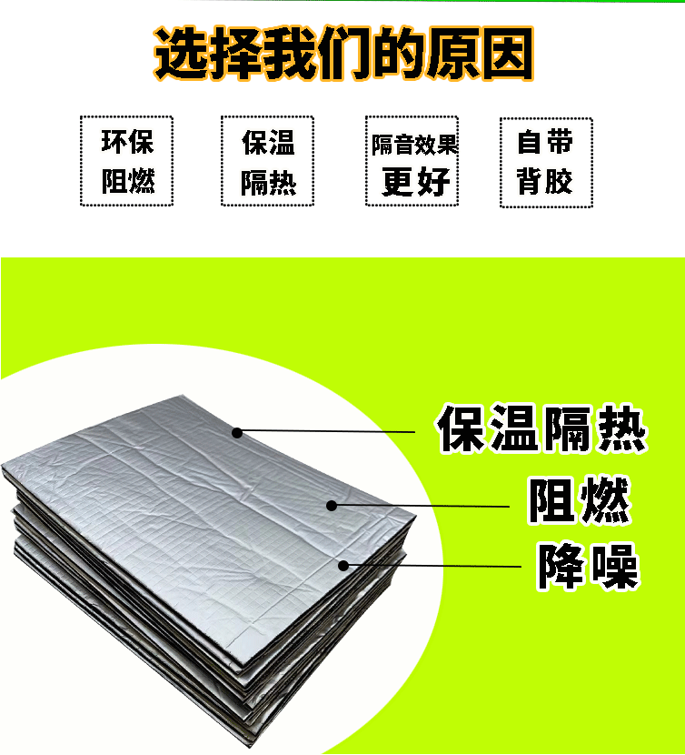 Manbuer blue/silver checkered car sound insulation sound absorption material heat insulation cotton aluminum foil sound insulation cotton belt adhesive
