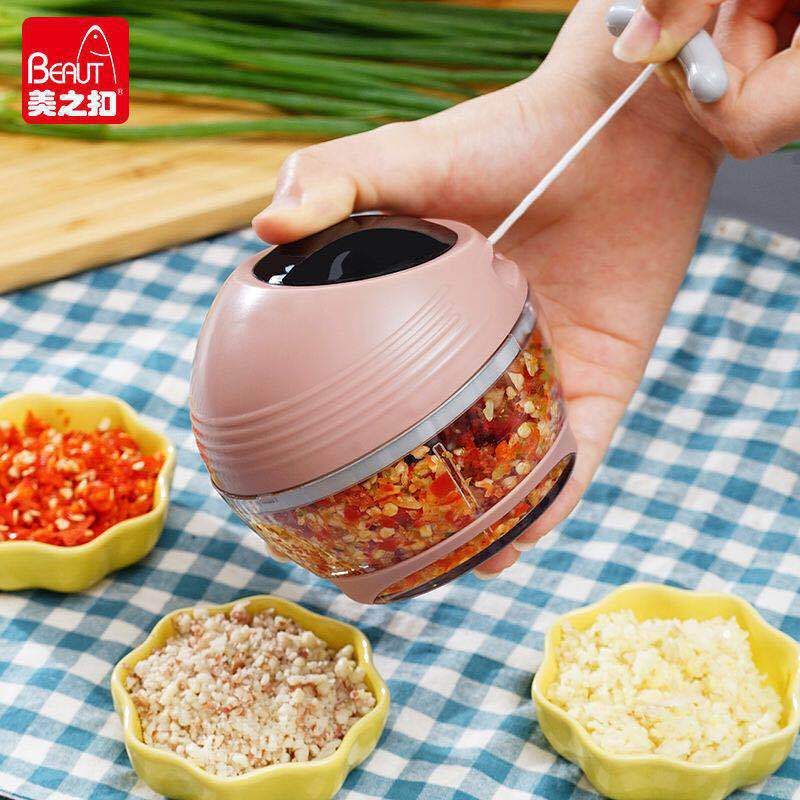 Meizhikou Pestle, Garlic Masher, Hand-Pulled Meat Grinder, Garlic Mincer, Vegetable Cutter, Baby Food Supplement, Ginger and Garlic Paste