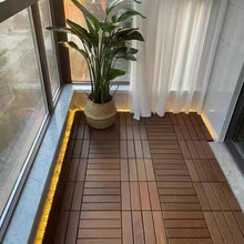 菠蘿格重蟻木陽台地板自鋪露台改造自拼接實木室外地板可定制
