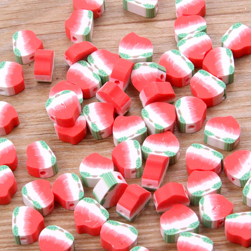 27 color mezclado suave cerámica Punch pieza animal fruta amor perlas DIY niños collar pulsera