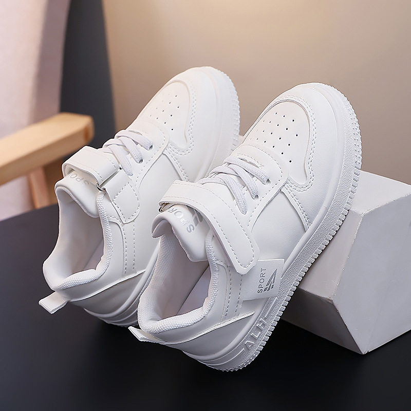 Autumn children's sports white sneakers