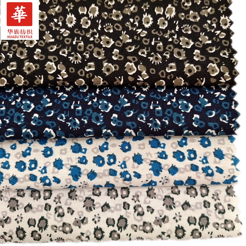 全棉印花布 几何小豹纹男装衬衫 鞋帽 手工DIY包边条布料现货批发