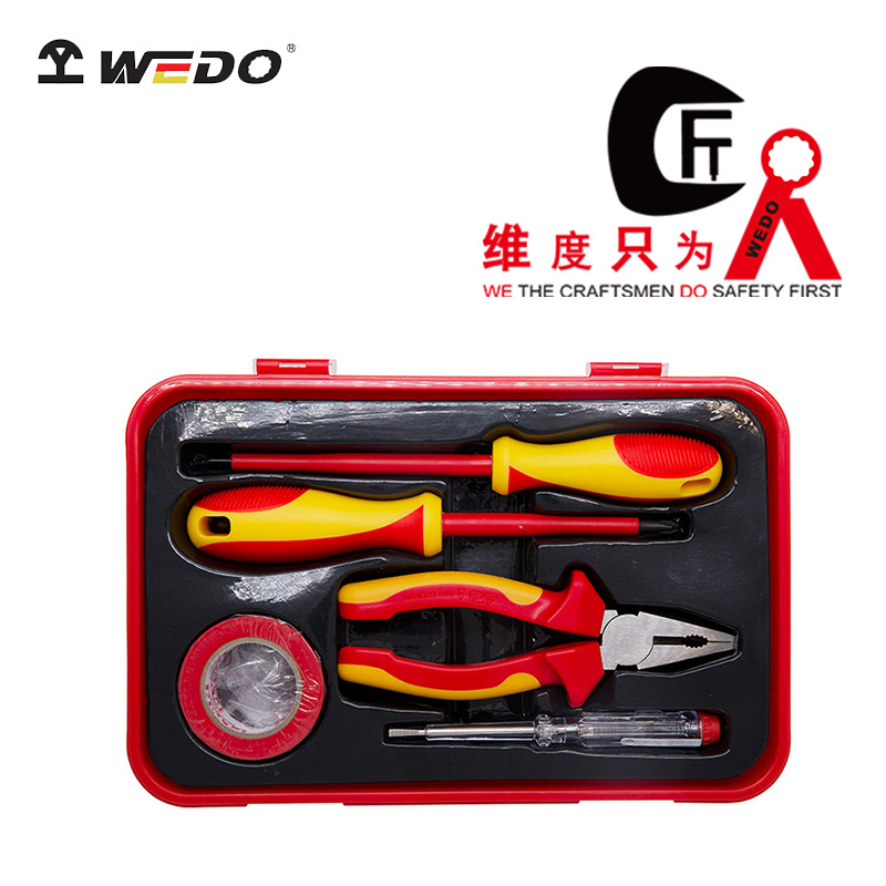 WEDO维度5件VDE绝缘工具组套电工汽修维修钢丝钳螺丝批组套工具