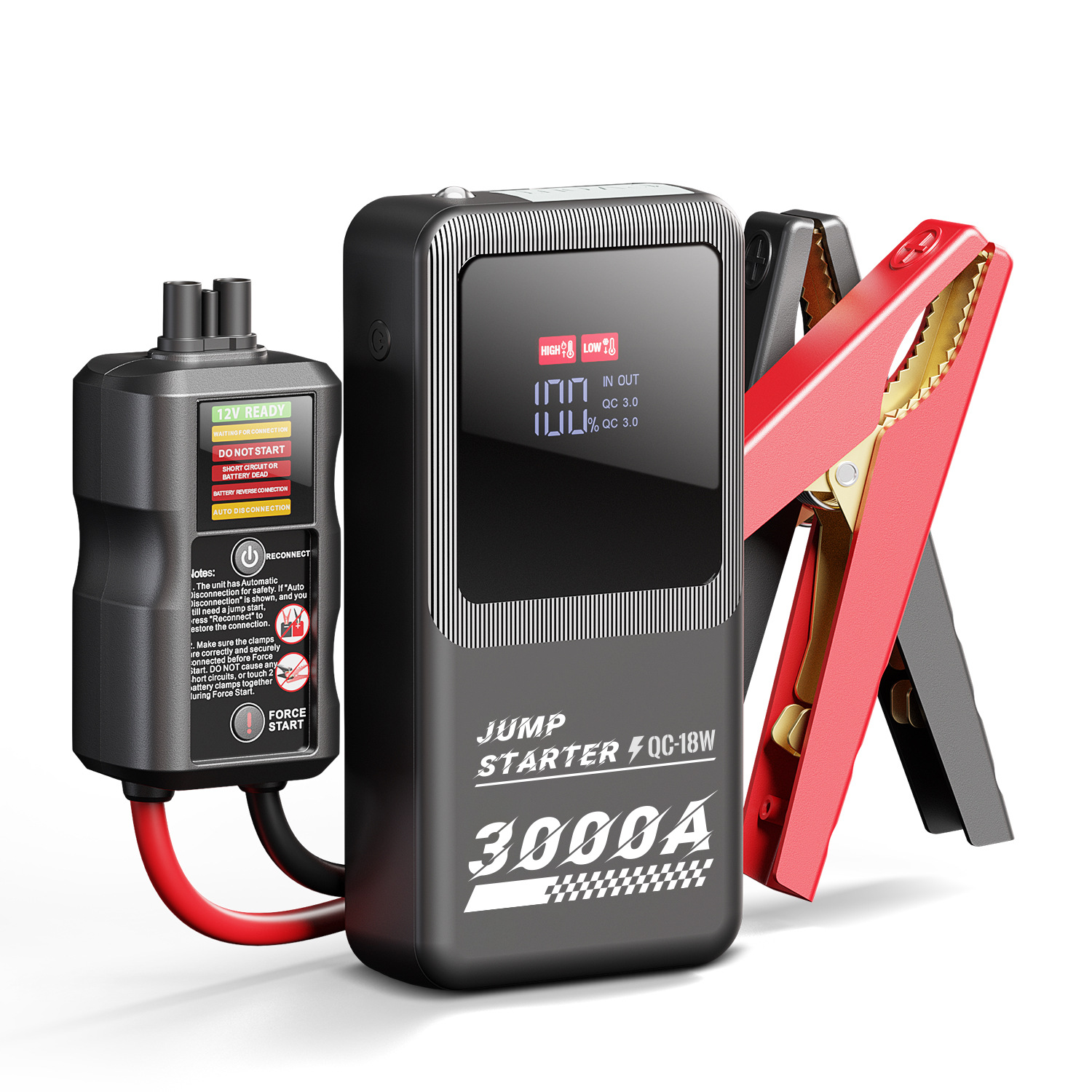 跨境外贸专供汽车应急电源搭电宝启动器超携带12V源头工厂自销