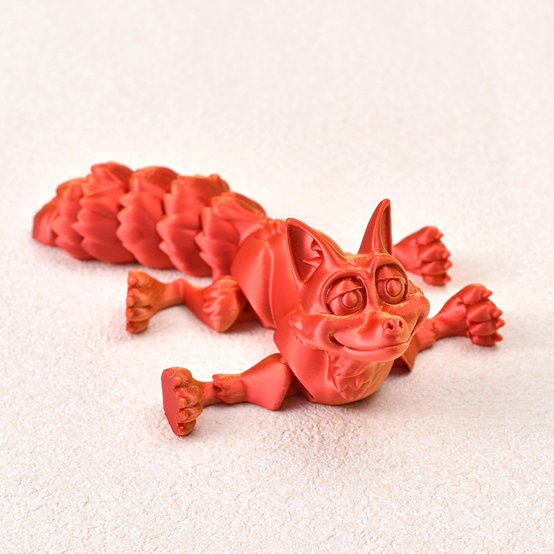 Ventas transfronterizas de juguetes de impresión 3D, animales de impresión 3D, adornos creativos, juguetes de dragón