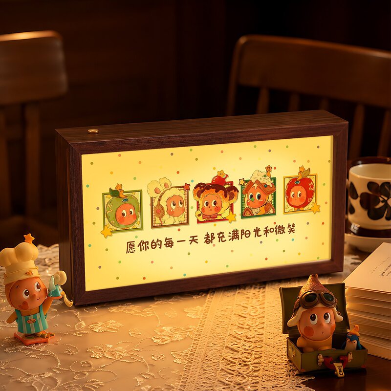 Star People Creative Luminous Light Box DIY Entrance Photo Frame Housewarming Atmosphere Desktop Decoration Healing Light Art
