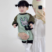 棉男女宝宝连体衣春秋季童装哈幼婴儿衣服睡爬爬外出穿款天