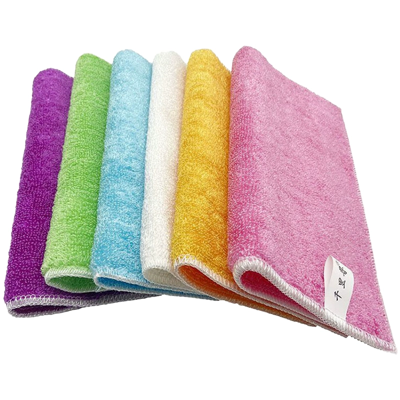 Bamboo charcoal dishwashing cloth Bamboo fiber dishwashing towel is not easy to stain with oil, household kitchen cleaning and degreasing rag absorbs water and does not shed lint