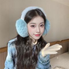 甘美な青い毛の耳カバーの女性のかわいい学生の冬の屋外の保温の耳の包みの楊は同じタイプを超えてミンクの毛をまねることができます。