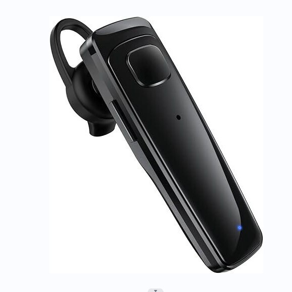 Bluetooth headset V5.0, wireless Bluetooth headset 16 hours HD call, dual microphone noise reduction