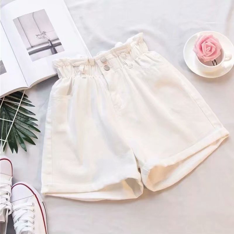 Women's Clothing New Separated Flower Denim Shorts Women Sweet High Waist All Match Jeans Wide Leg Pants_mkmklike.com