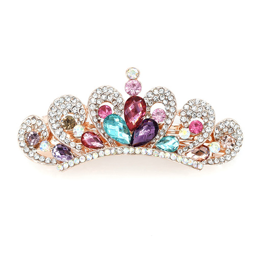 Rhinestone hairpin combination hot selling metal spring clip hair accessories ponytail clip hairpin ancient style headwear street stall jewelry wholesale
