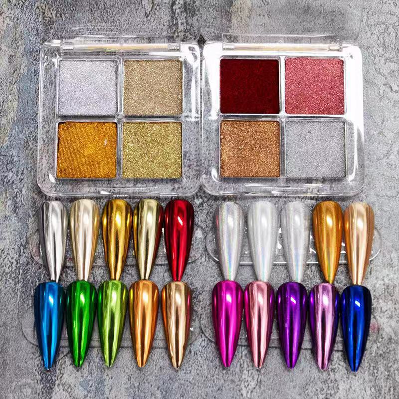 4-color nail art magic mirror powder