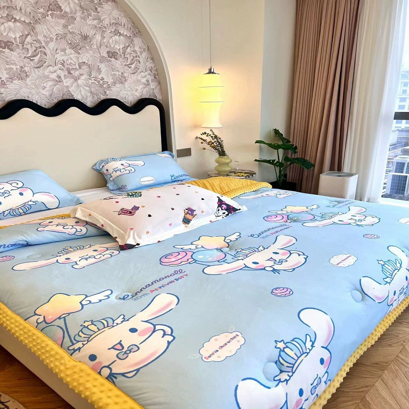 Класс A Sanrio Milk Knit Cotton Doudou покрыт мультперсонажами детей осенью и зимой