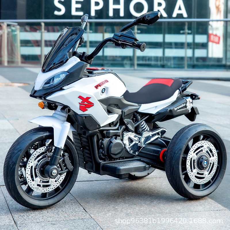 Motocicleta eléctrica para niños batería de doble tracción triciclo bebé coche de juguete para niños de 3 - 12 años