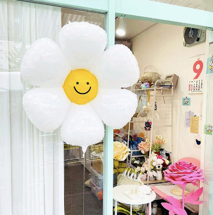 Wholesale Smiley Daisy Aluminum Film Non-Floating Balloons Birthday…