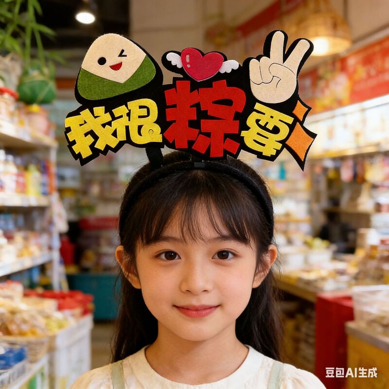 Creative Zongzi Headwear for the Dragon Boat Festival, Cute and Quirky Hair Accessories, May 5Th Headband Decoration, Hairband Wholesale Creative Zongzi Headwear for the Dragon Boat Festival, Cute and Quirky Hair Accessories, May 5Th Headband Decoration, Hairband Wholesale