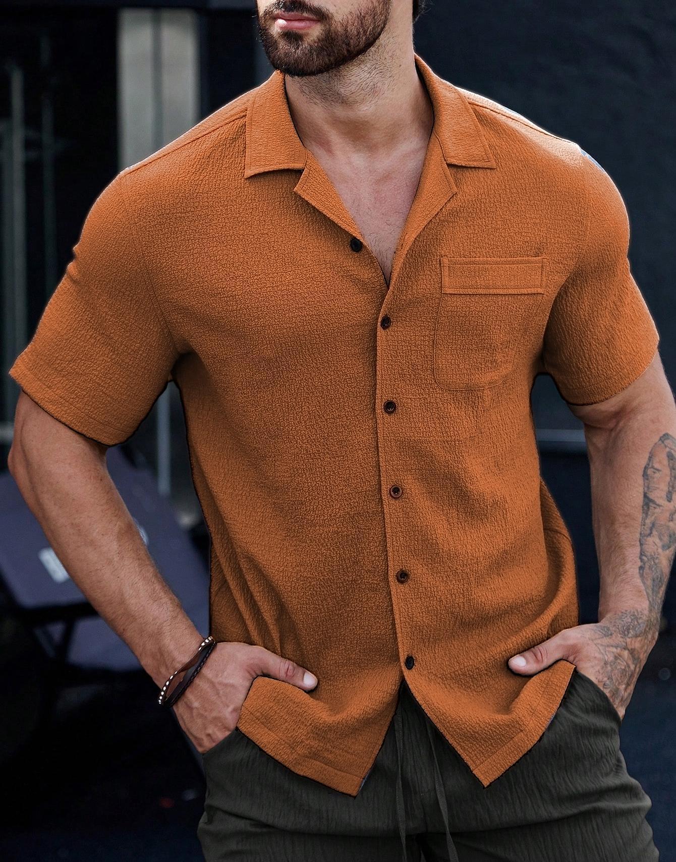 Transfronterizos Europa y América Amazon hombre verano nuevo transpirable no caliente camisa universal camiseta casual ligera y madura camiseta superior hombre