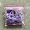 Cosmetic sponge, bracelet, purple headband