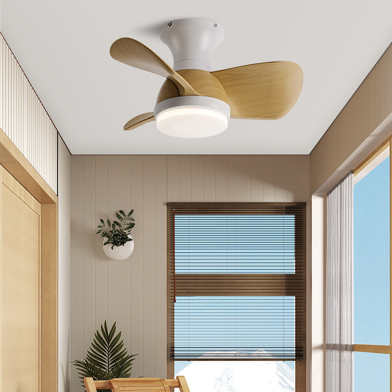 北歐吸頂風扇燈新款兒童吊扇燈臥室餐廳變頻靜音家用小型陽台吊燈