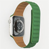 适用苹果Apple Watch 1234567代SE系列硅胶表带 磁吸回环防水一体