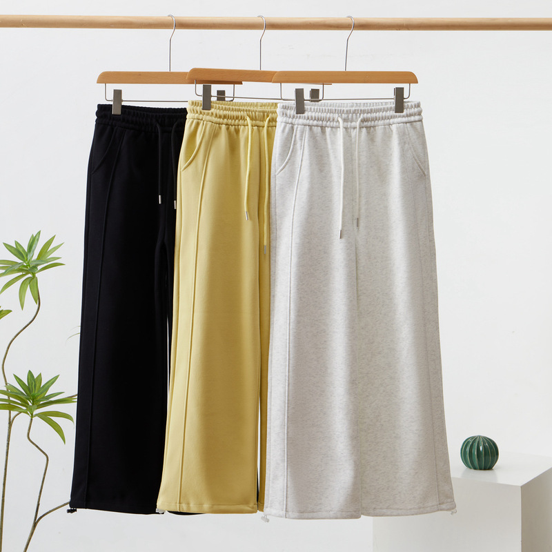 Sports Pants Women's Spring and Summer 2025 New High Waist Dagging Loose Wide Leg Pants American Style Foot Two-Wear Machete Casual Pants