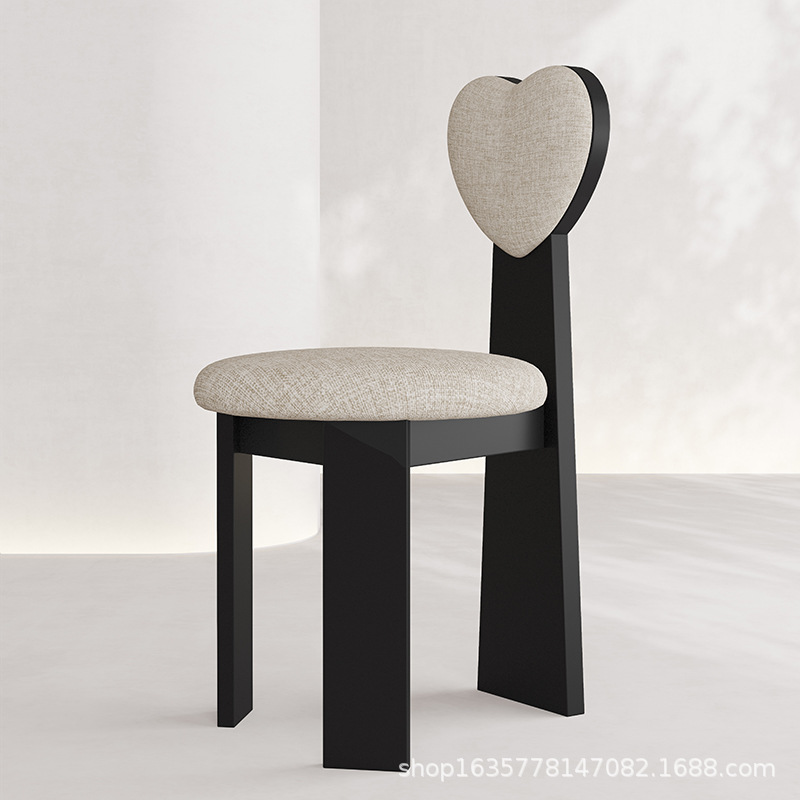 Nórdico retro silla de comedor de madera sólida hotel de restaurante casero estilo medieval silla de respaldo silla de tela de algodón fábrica de fuente