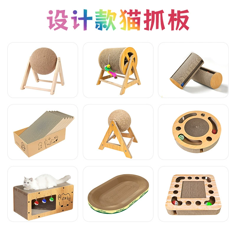 Фабрика прямых продаж кошачье гнездо вертикальный треугольник сращивание кошачьей хватки гофрированная бумага игрушка для домашних животных 6 сторон скребка игрушка кошачий