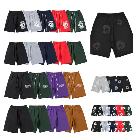 Summer Foam Print Shorts 2024 European American Streetwear Men's Plus Size Loose Multi-Color Beach Shorts Wholesale